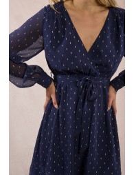 Robe style porte-feuille à pois