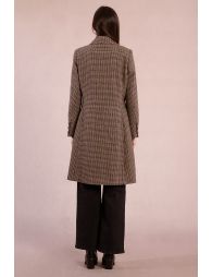 Abrigolargo estampado cuadros