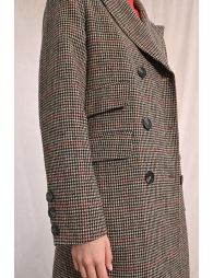 Long houndstooth coat