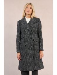 Long herringbone coat