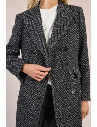 Long herringbone coat