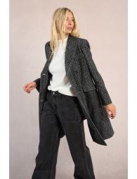 Long herringbone coat