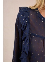 Blusa  de manga larga estampado lunares