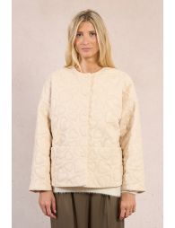Quilted jacket with heart pattern