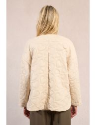 Quilted jacket with heart pattern