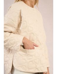 Quilted jacket with heart pattern