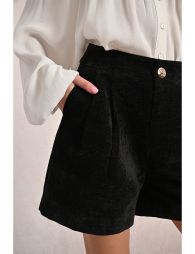 Velvet shorts, high waist