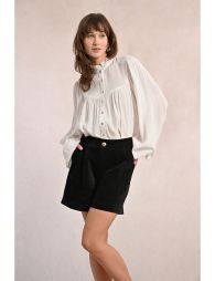 Velvet shorts, high waist