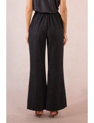 Pantalon taille haute à rayures irisées