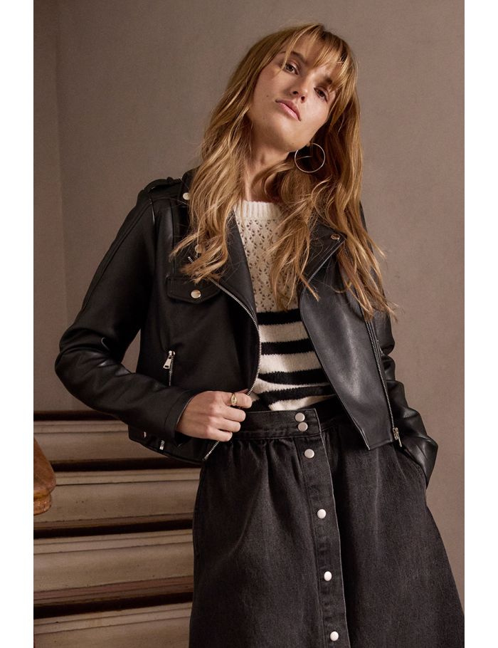 Veste perfecto en cuir synthétique