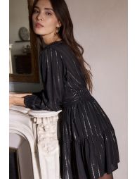 Robe rayée en semi-transparence