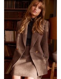 Houndstooth blazer jacket