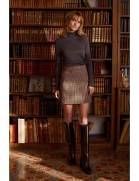 Houndstooth mini skirt