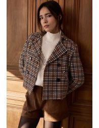 Short plaid coat