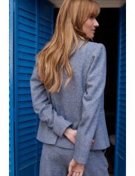 Blazer droit en lainage