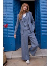 Pantalon large en lainage