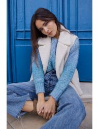 Gilet sans manches, imitation mouton