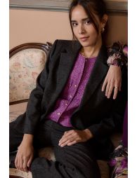 Blazer droit à carreaux