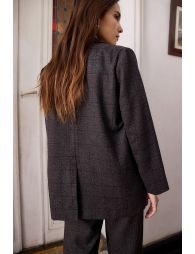 Blazer droit à carreaux