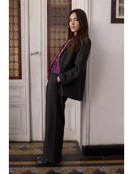Pantalon droit à carreaux