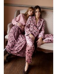 Satin trousers, floral print
