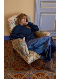 Long velvet skirt