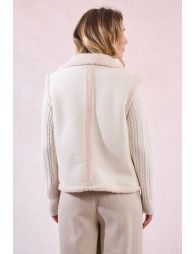 Sleeveless jacket, imitation sheepskin