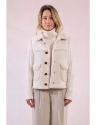 Veste sans manches, imitation mouton