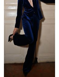 Pantalon flare en velours