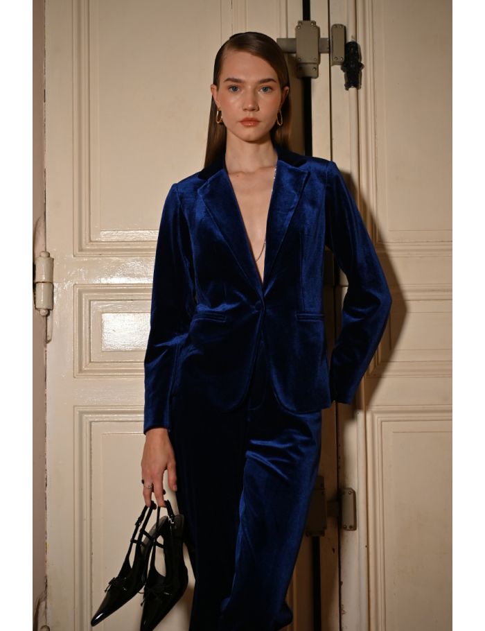 Blazer cintré en velours