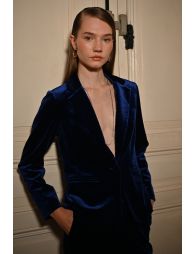 Blazer cintré en velours