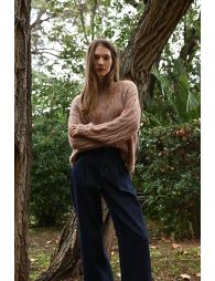 Cable-knit sweater