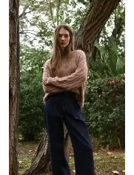 Pull en maille torsadée