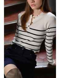 Pull marinière, ajusté