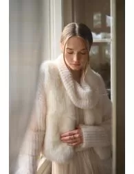 Veste sans manches en fausse fourrure