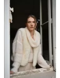 Veste sans manches en fausse fourrure