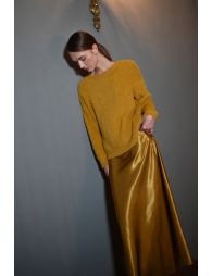 Long satin skirt