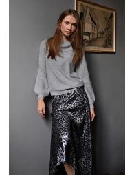Long satin skirt