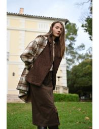 Gilet sans manches, imitation mouton