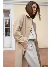 Manteau droit boutonné