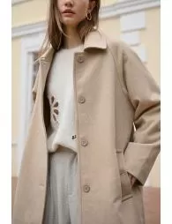 Manteau droit boutonné
