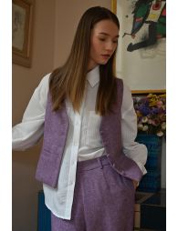 Chemise rayée en transparence