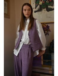 Chemise rayée en transparence