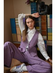 Chemise rayée en transparence
