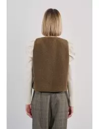Veste sans manches, imitation mouton
