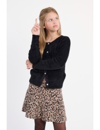 Fluffy knit cardigan