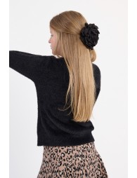 Fluffy knit cardigan