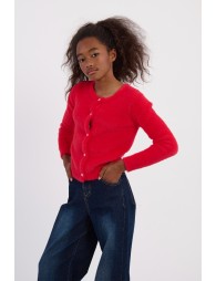 Gilet en maille duveteuse