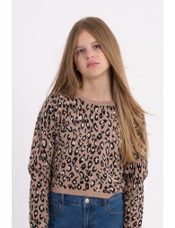 Pull en maille, imprimé léopard