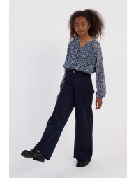 Blouse en voile, imprimé fleuri